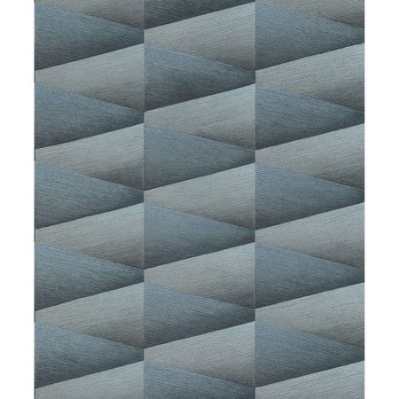 MANHATTAN COMFORT Kent Shae Indigo Geo 33 ft L X 209 in W Wallpaper BR4096-554656